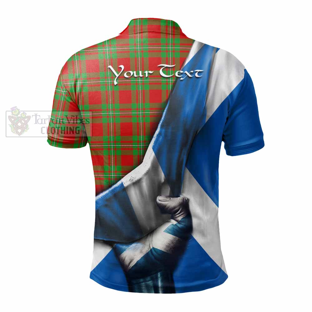 Tartan Vibes Clothing Callander Tartan Polo Shirt with Family Crest Scotland Patriotic Style