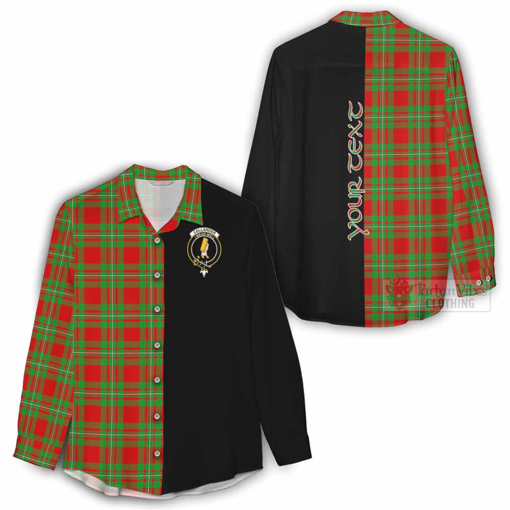 Tartan Vibes Clothing Callander Tartan Women's Casual Shirt with Family Crest and Half Of Me Style