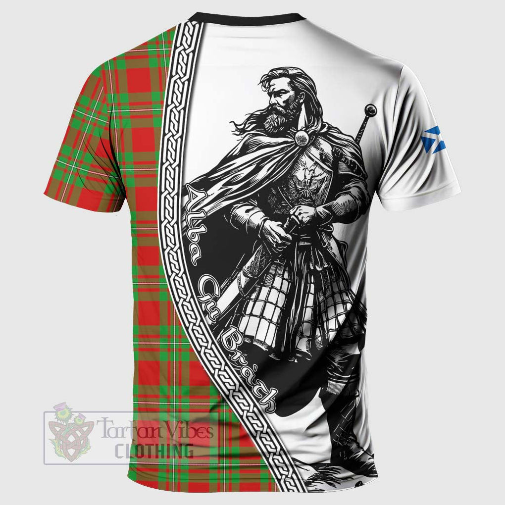 Tartan Vibes Clothing Callander Tartan Clan Crest T-Shirt with Highlander Warrior Celtic Style