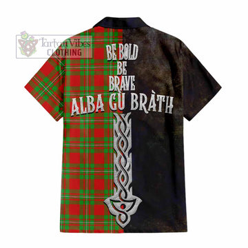 Callander Tartan Family Crest Hawaiian Shirt Alba Gu Brath Be Brave Lion Ancient Style - Tartan Vibes Clothing