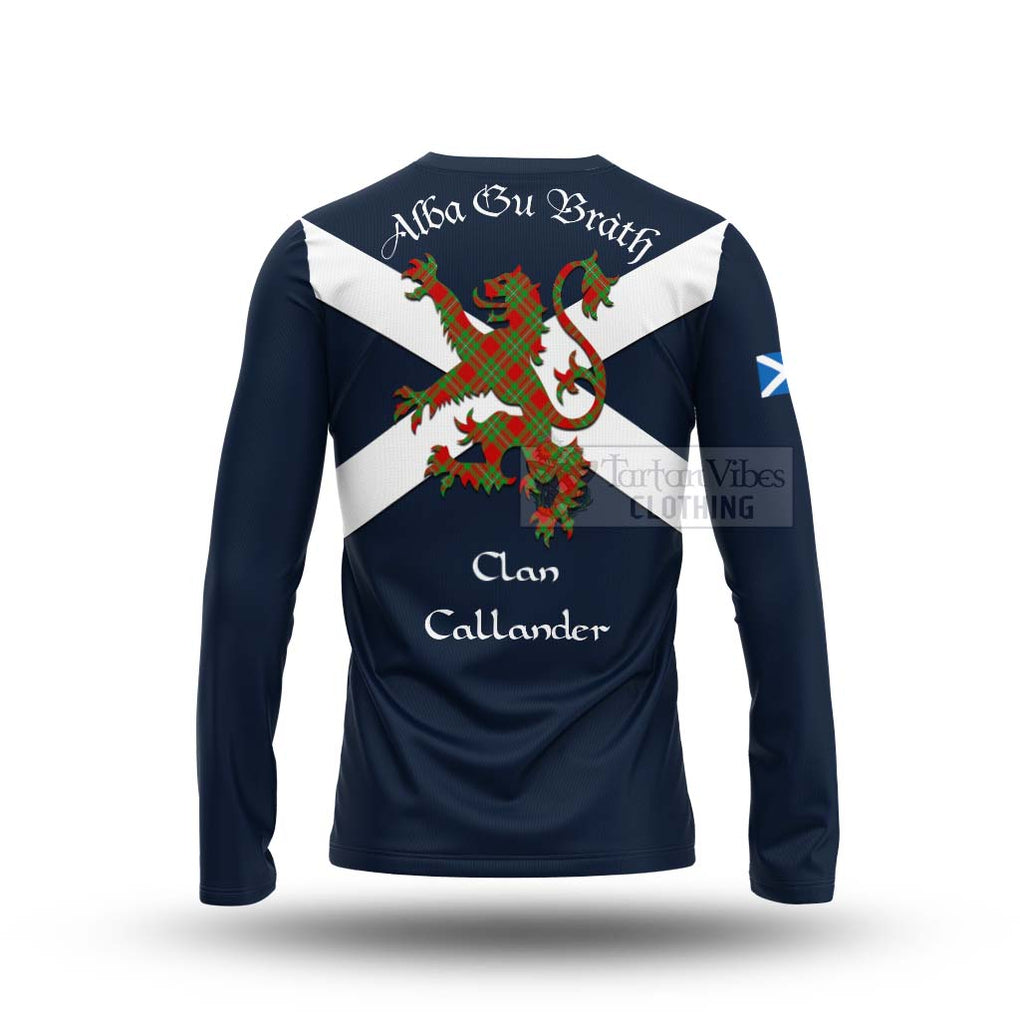 Tartan Vibes Clothing Callander Tartan Lion Rampant Long Sleeve T-Shirt – Proudly Display Your Heritage with Alba Gu Brath and Clan Name