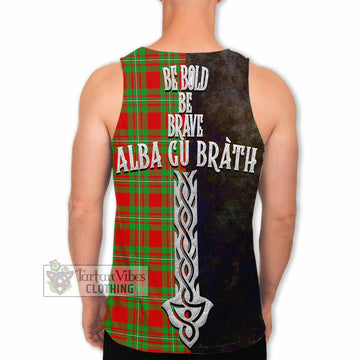 Callander Tartan Family Crest Men's Tank Top Alba Gu Brath Be Brave Lion Ancient Style - Tartan Vibes Clothing