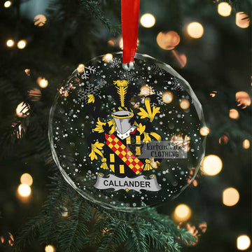 Callander Irish Clan Christmas Glass Ornament with Coat of Arms