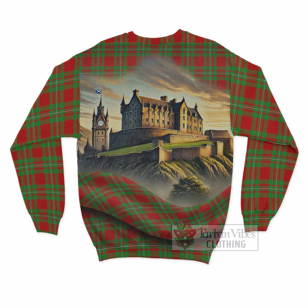 Callander Tartan Family Crest Sweatshirt with Scottish Ancient Castle Style - Tartan Vibes Clothing