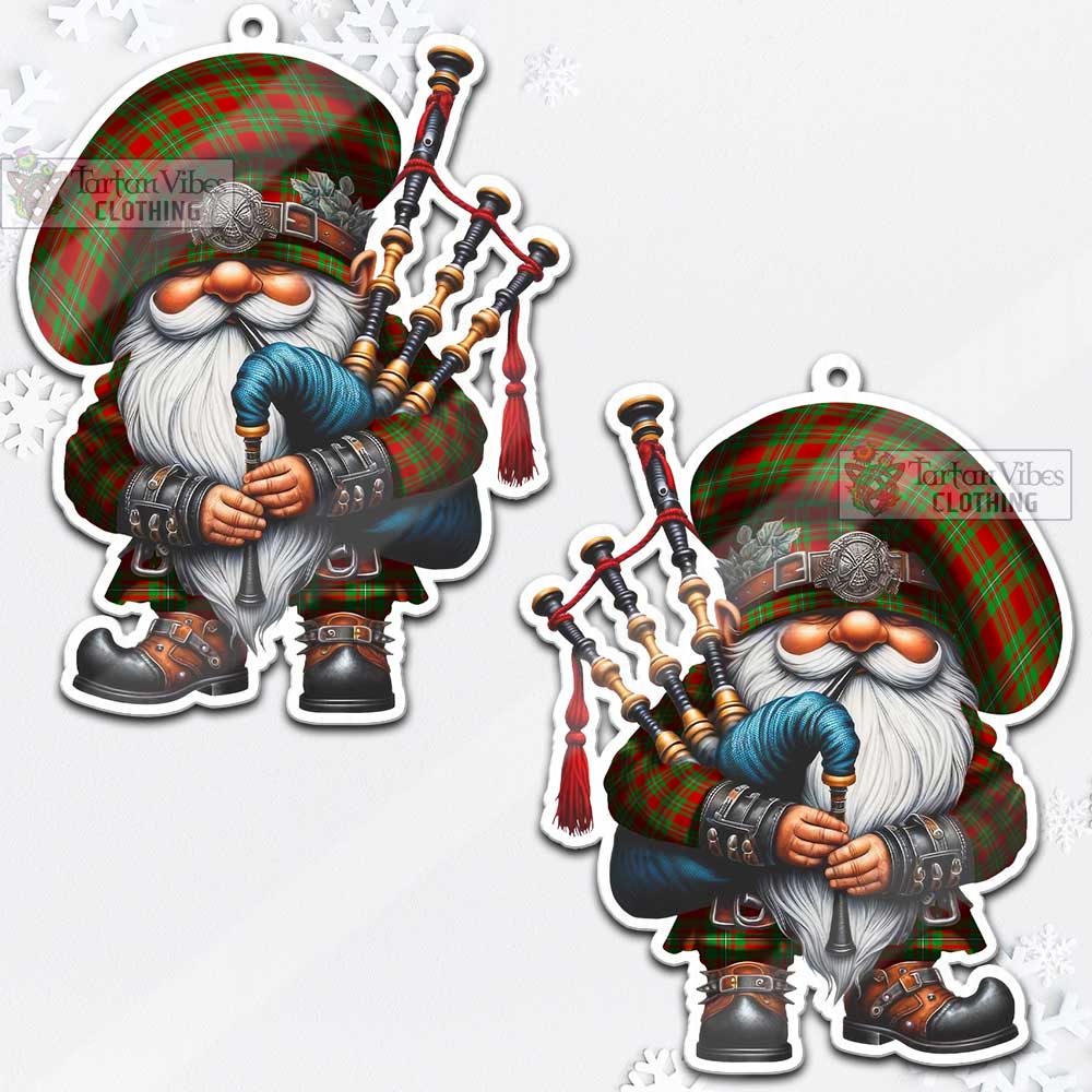 Tartan Vibes Clothing Callander Tartan Badpiper Gnome Christmas Ornament