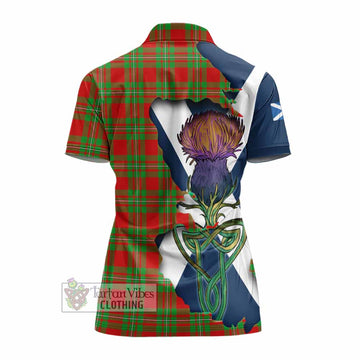 Callander Tartan Family Crest Women's Polo Shirt Scottish Thistle Celtic Inspired - Tartan Vibes Clothing