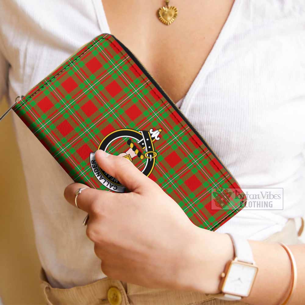 Callander Tartan Women's Leather Wallet with Family Crest - Tartan Vibes Clothing