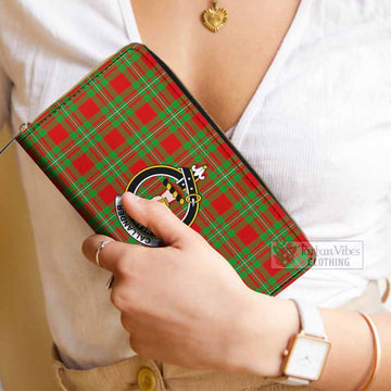 Callander Tartan Women's Leather Wallet with Family Crest - Tartan Vibes Clothing