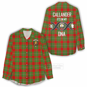 Callander Tartan Women's Casual Shirt with Family Crest DNA In Me Style