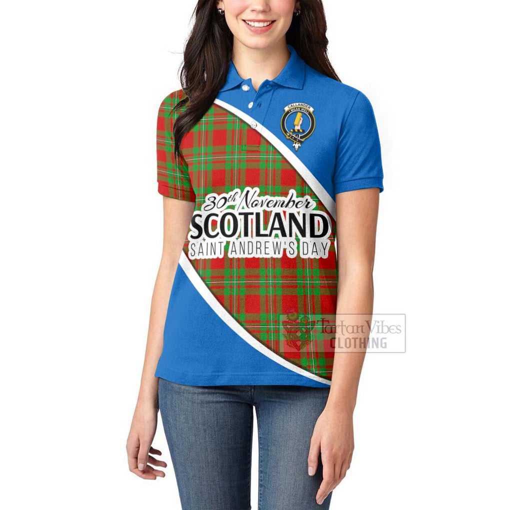 Tartan Vibes Clothing Callander Family Crest Tartan Women's Polo Shirt Celebrate Saint Andrew's Day in Style