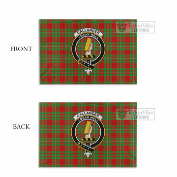 Callander Tartan House Flag with Family Crest