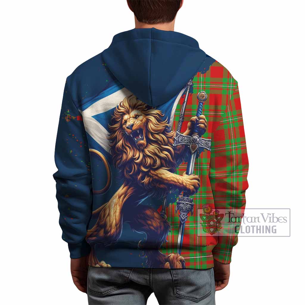 Callander Tartan Family Crest Hoodie with Scottish Majestic Lion