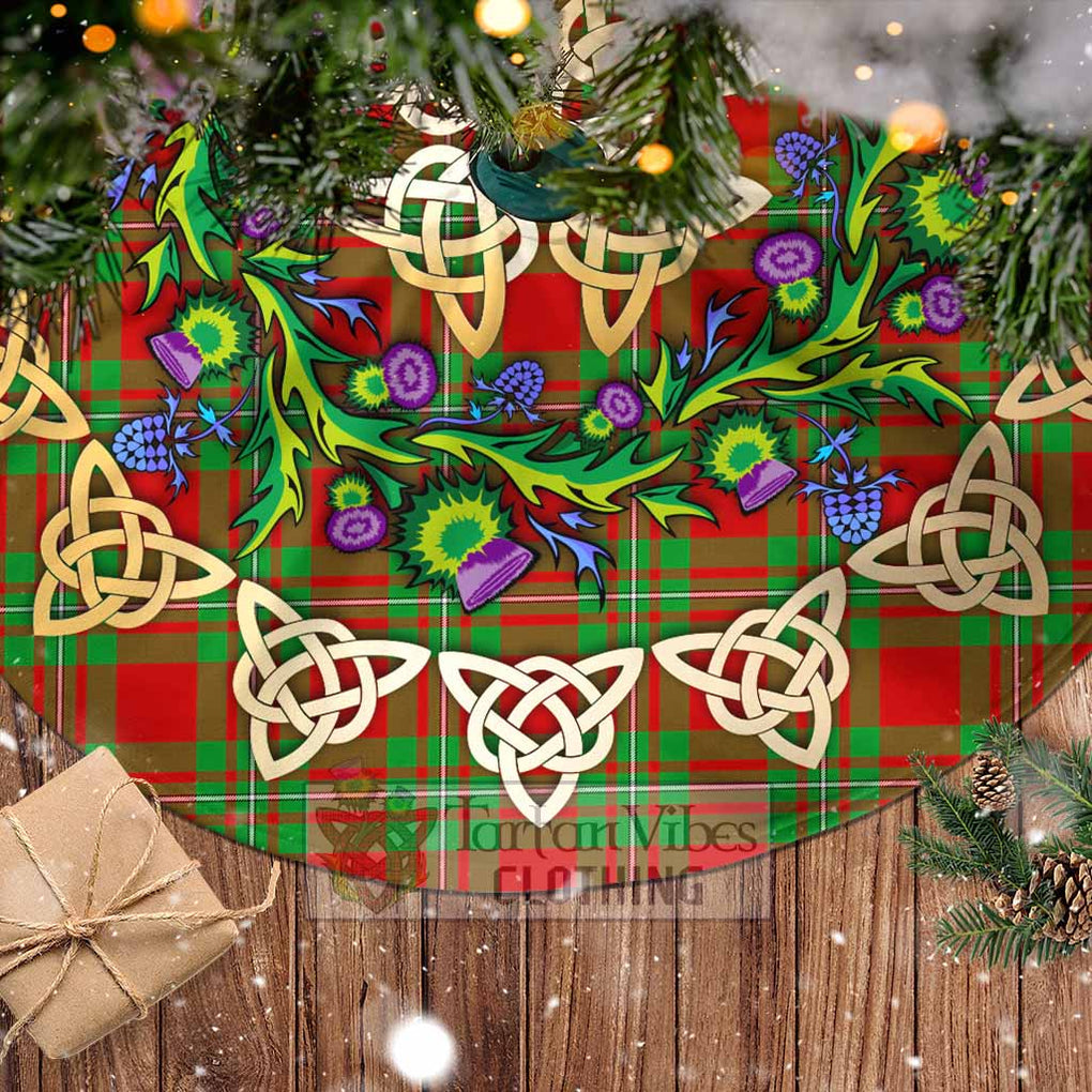 Callander Tartan Christmas Tree Skirt with Thistle Celtic Knot Style - Tartan Vibes Clothing