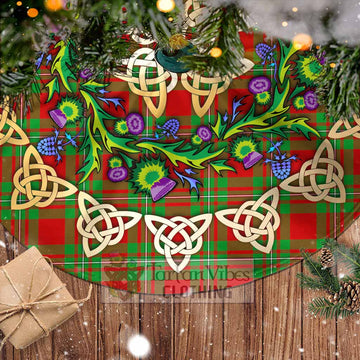 Callander Tartan Christmas Tree Skirt with Thistle Celtic Knot Style - Tartan Vibes Clothing