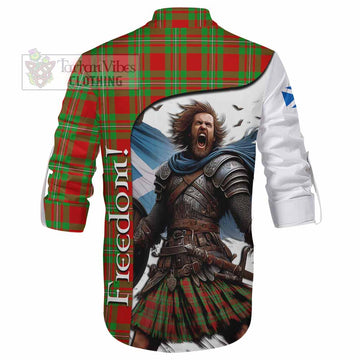 Callander Crest Tartan Ghillie Kilt Shirt Inspired by the Freedom of Scottish Warrior