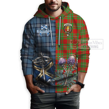 Callander Tartan Hoodie Happy St. Andrew's Day Half Tartan Style