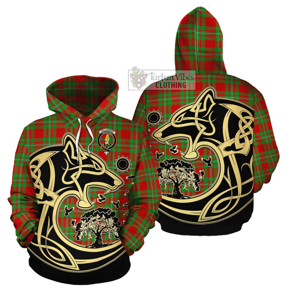 Callander Tartan Cotton Hoodie with Family Crest Celtic Wolf Style Zip Hoodie - Tartan Vibes Clothing
