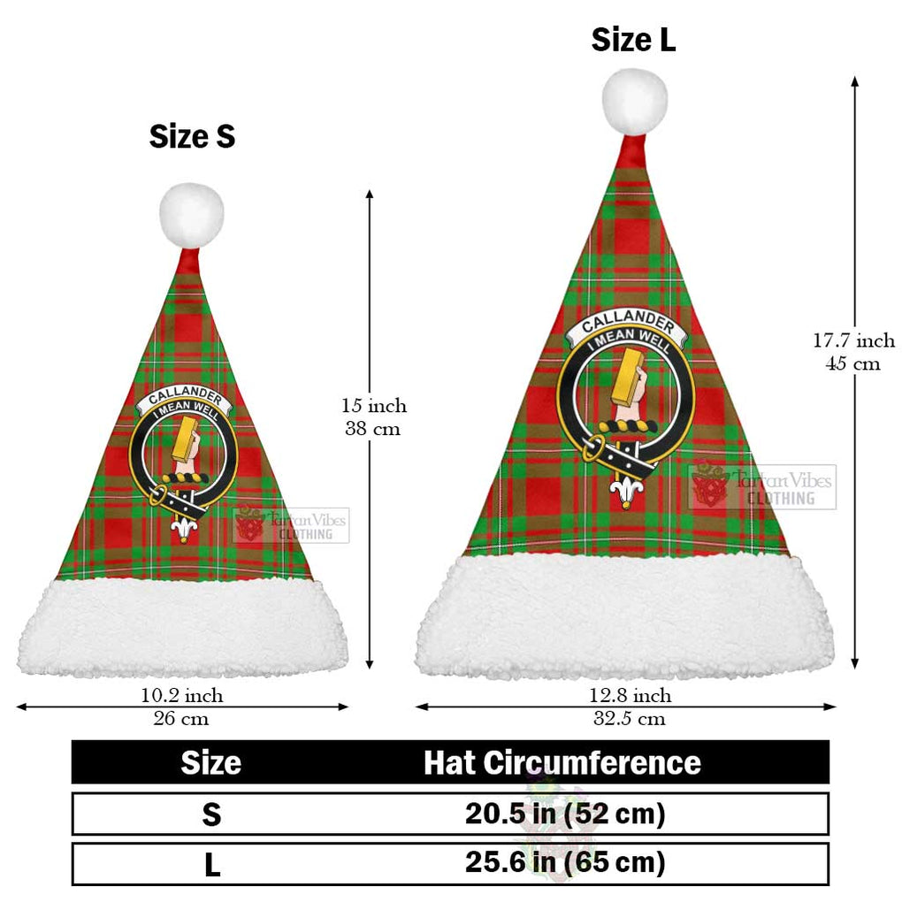 Tartan Vibes Clothing Callander Tartan Christmas Santa Hats with Family Crest