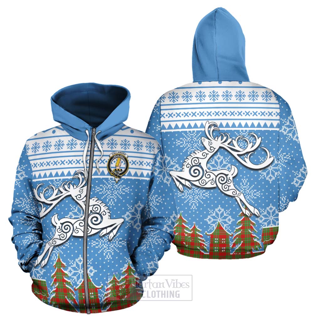 Tartan Vibes Clothing Callander Clan Christmas Hoodie Celtic Reindeer Style