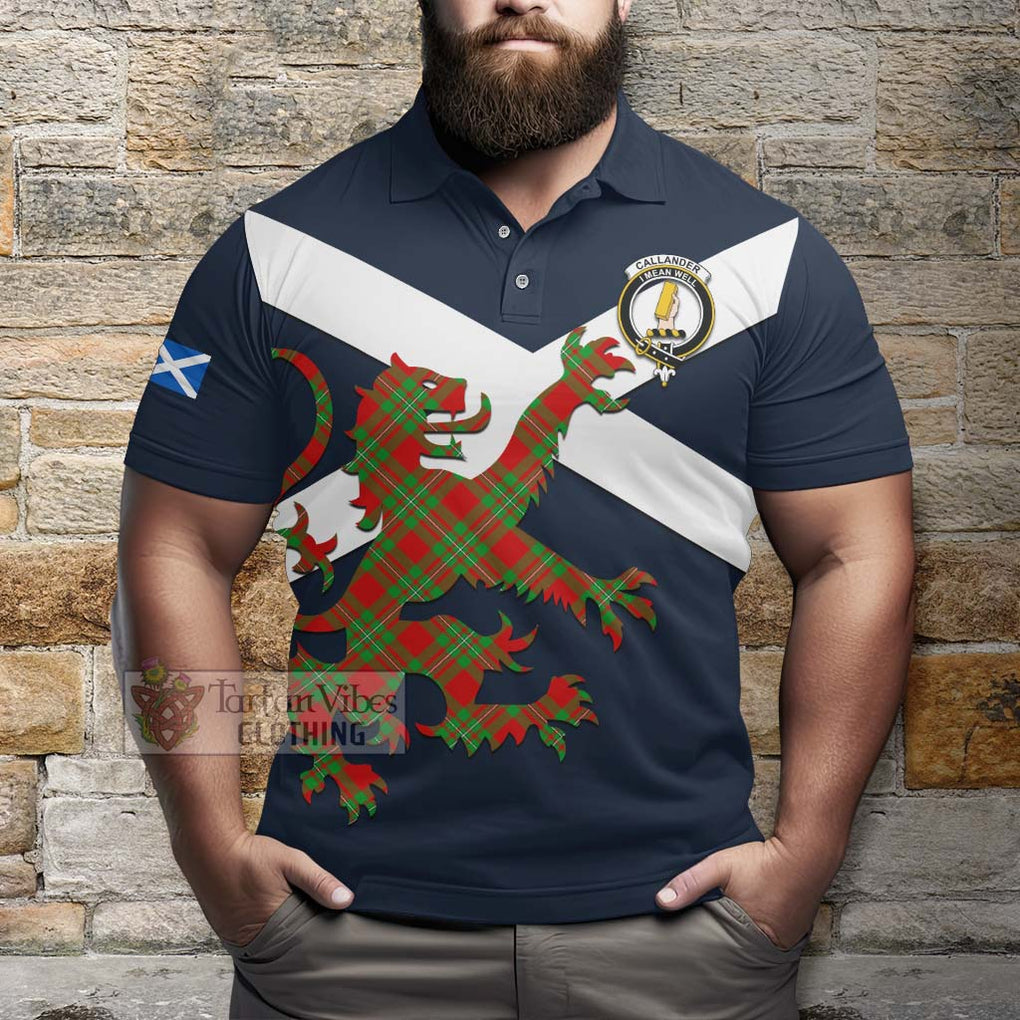 Tartan Vibes Clothing Callander Tartan Lion Rampant Polo Shirt – Proudly Display Your Heritage with Alba Gu Brath and Clan Name