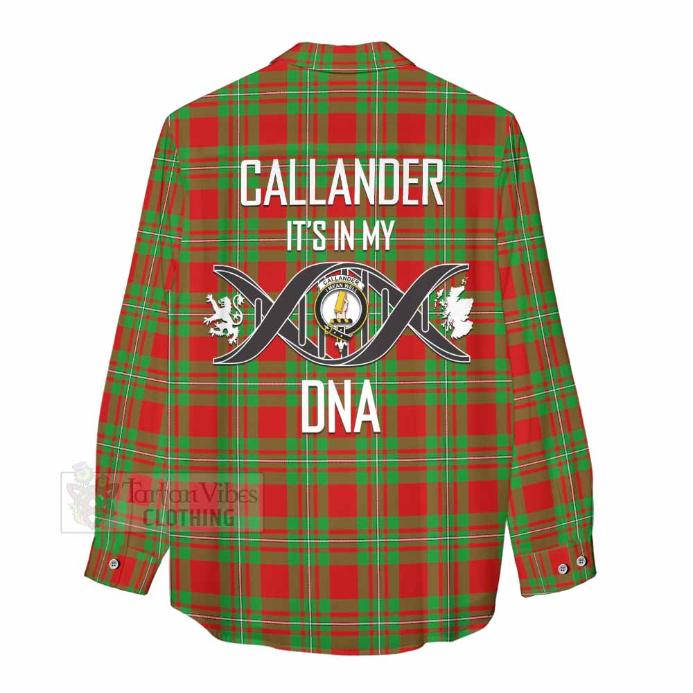 Tartan Vibes Clothing Callander Tartan Women's Casual Shirt with Family Crest DNA In Me Style