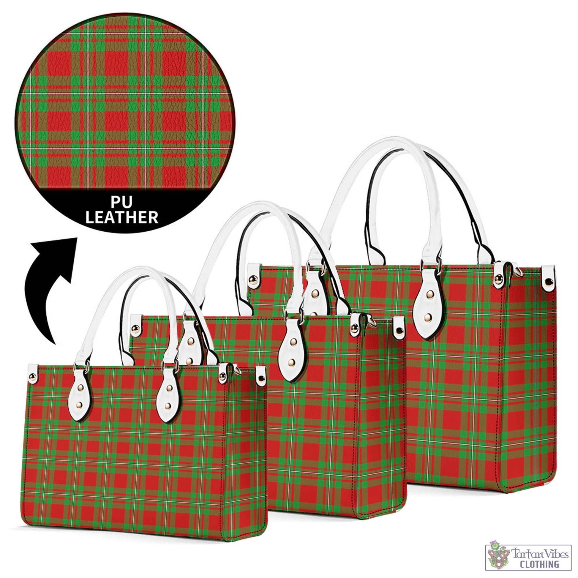 Tartan Vibes Clothing Callander Modern Tartan Luxury Leather Handbags