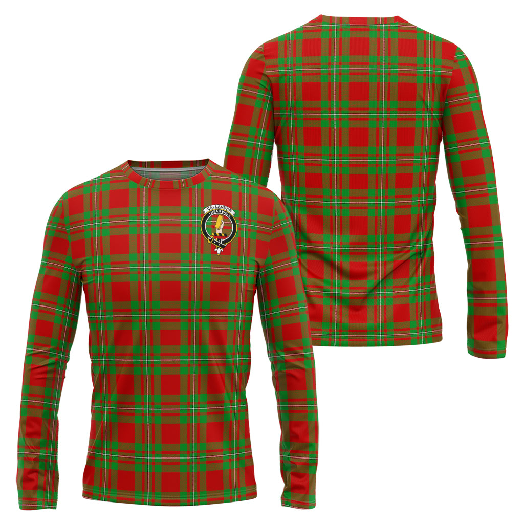 Callander Modern Tartan Long Sleeve T-Shirt with Family Crest Unisex