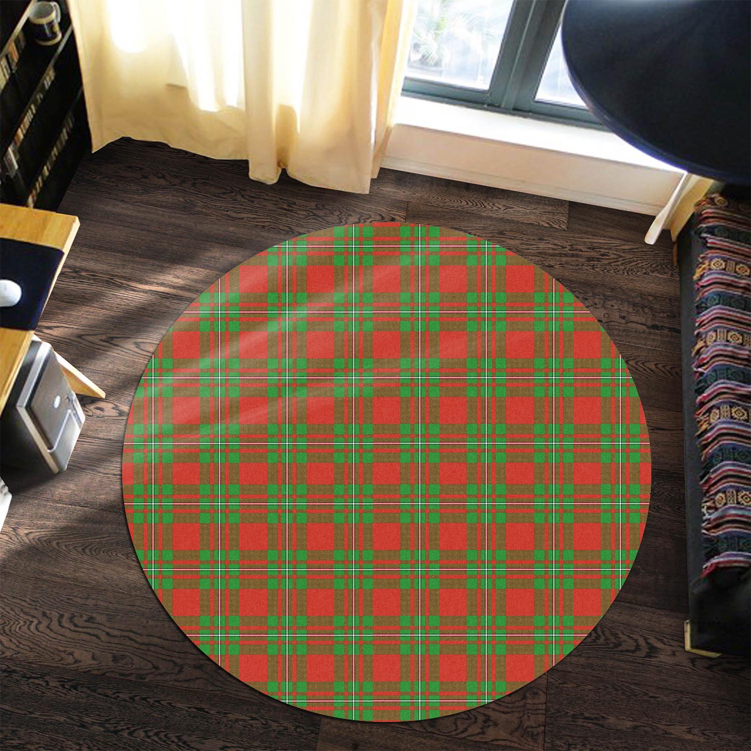 Callander Modern Tartan Round Rug - Tartanvibesclothing