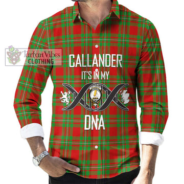 Callander Tartan Long Sleeve Button Shirt with Family Crest DNA In Me Style