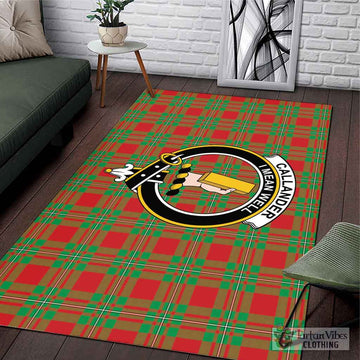 Callander Tartan Area Rug with Family Crest