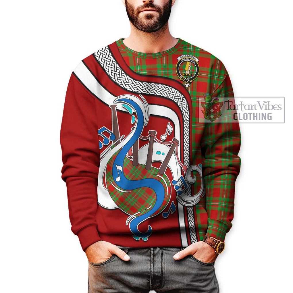 Callander Tartan Sweatshirt with Epic Bagpipe Style Unisex - Tartanvibesclothing Shop