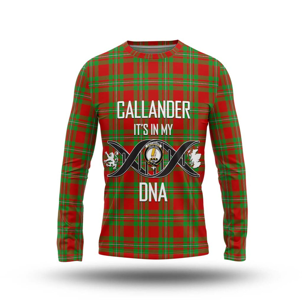 Callander Tartan Long Sleeve T-Shirt with Family Crest DNA In Me Style Unisex - Tartanvibesclothing Shop