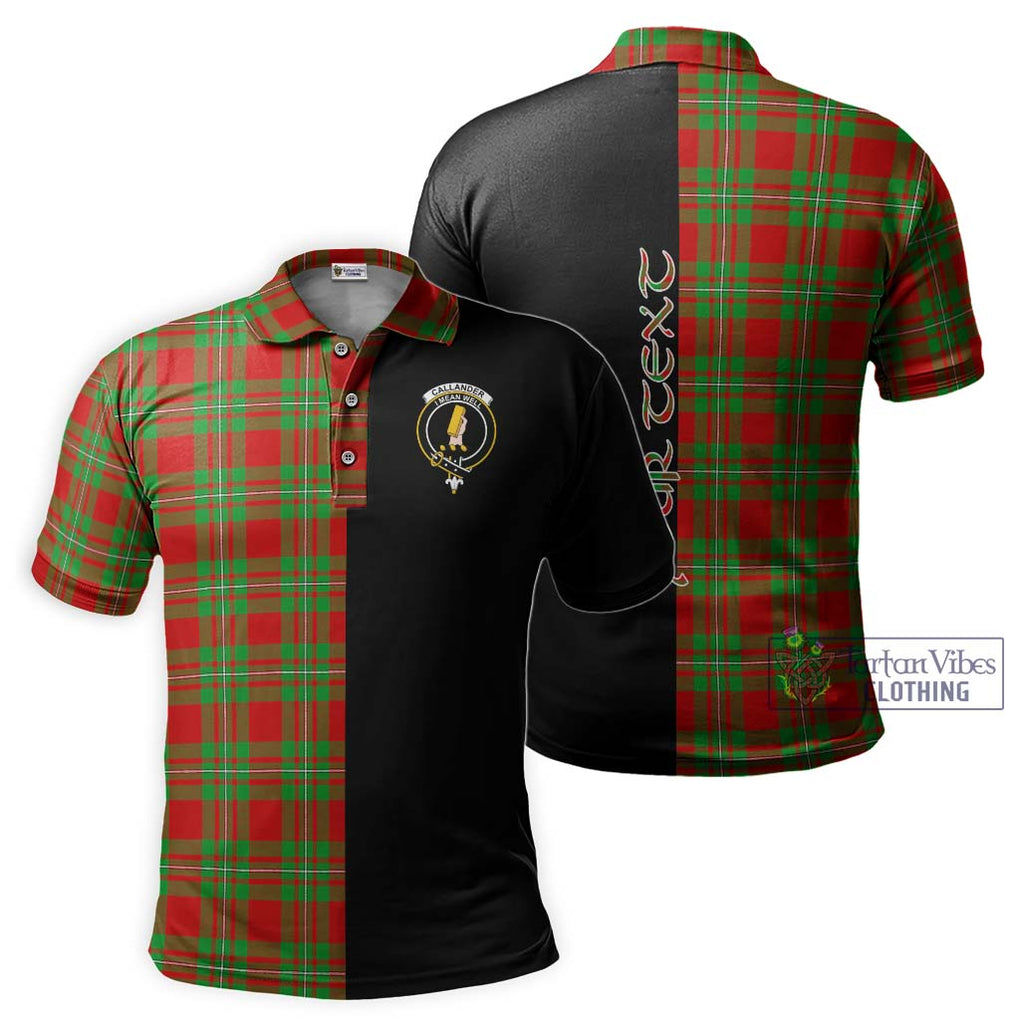 Callander Tartan Polo Shirt with Family Crest and Half Of Me Style Kid - Tartanvibesclothing Shop