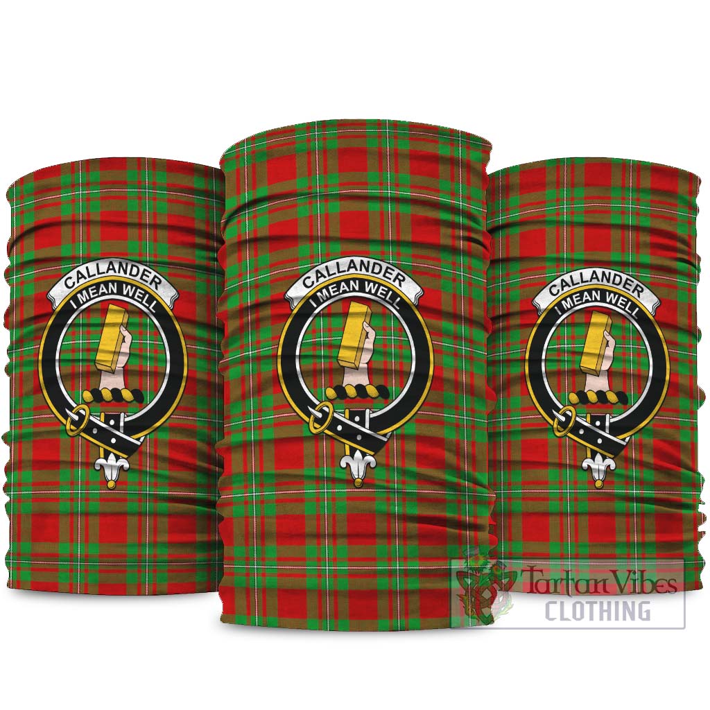 Callander Modern Tartan Neck Gaiters, Tartan Bandanas, Tartan Head Band with Family Crest