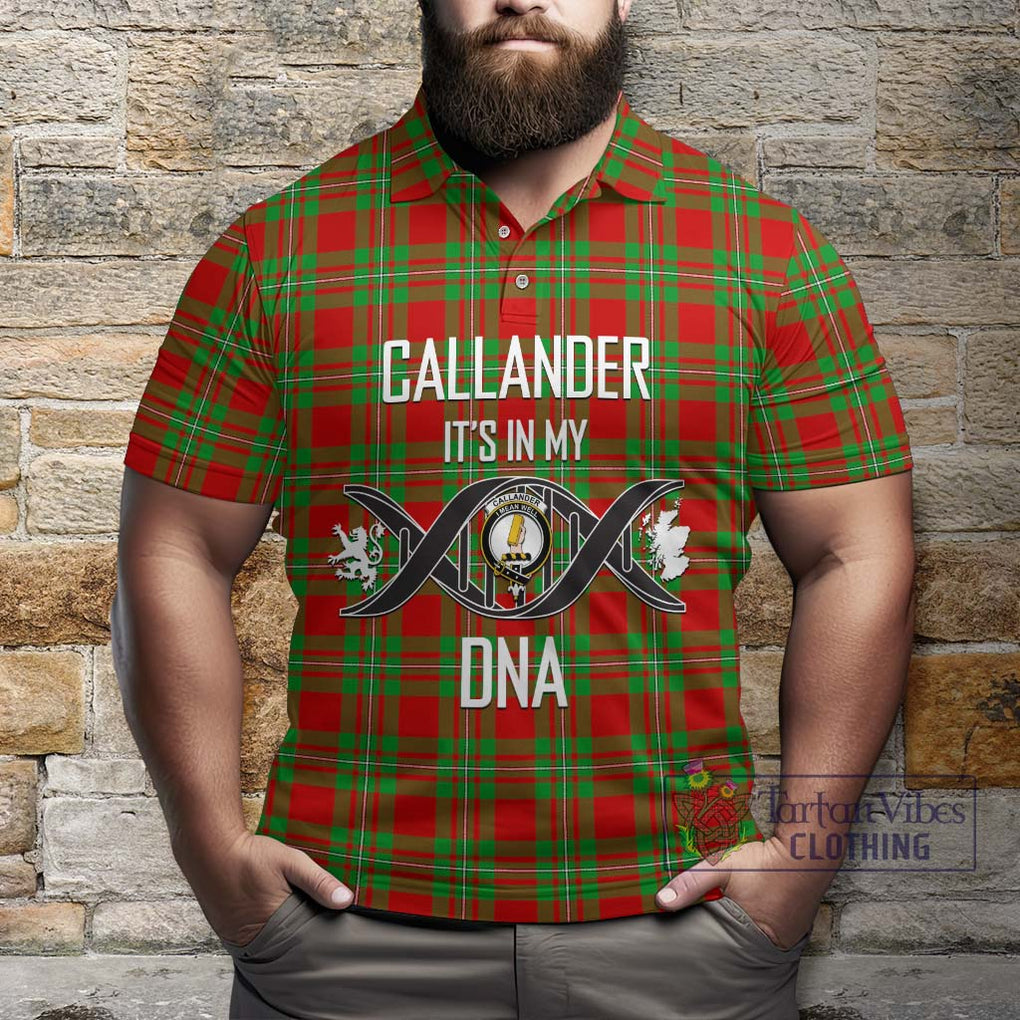 Callander Tartan Polo Shirt with Family Crest DNA In Me Style Kid - Tartanvibesclothing Shop