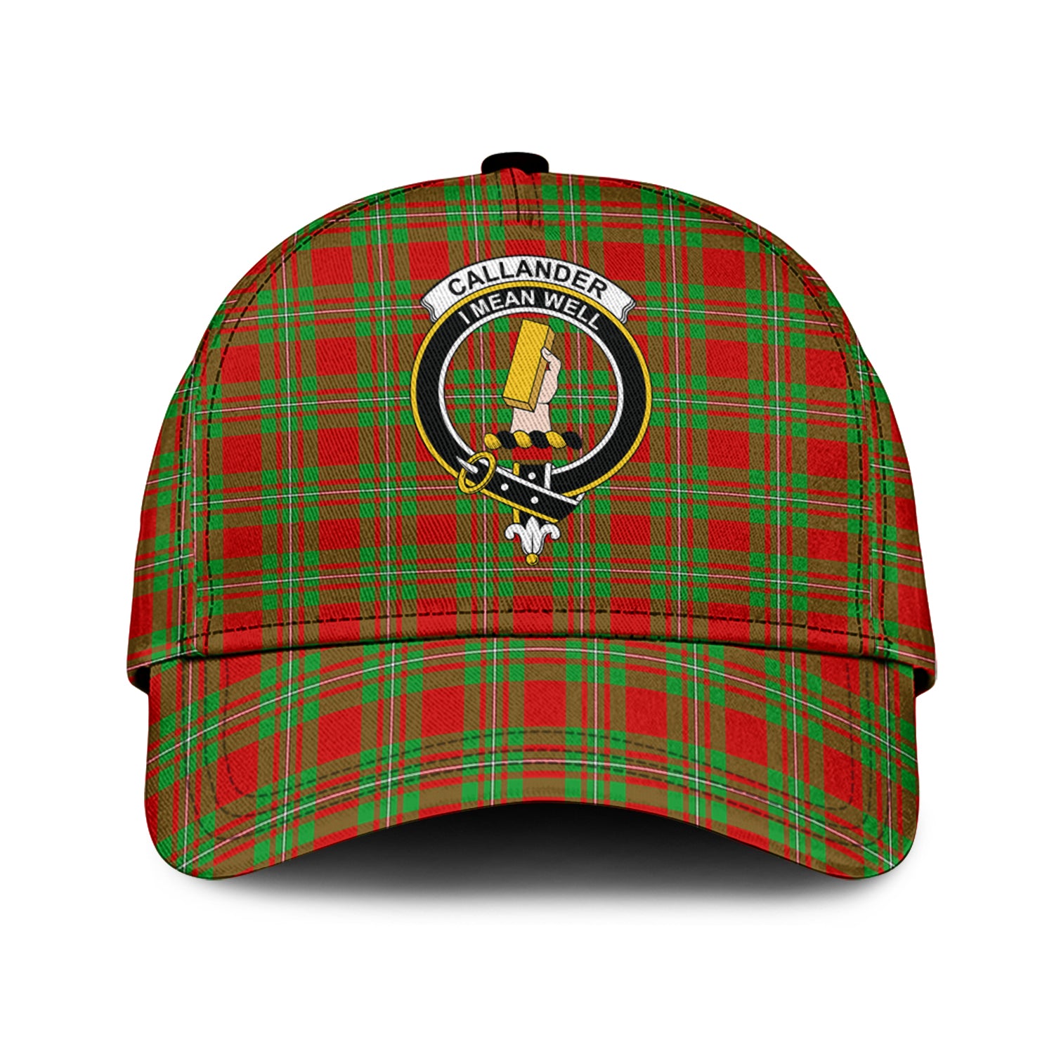 Callander Modern Tartan Classic Cap with Family Crest Classic Cap Universal Fit