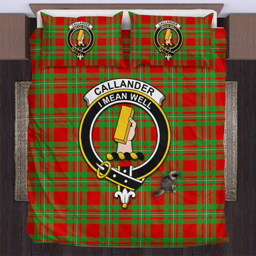 Callander Tartan Bedding Set with Family Crest