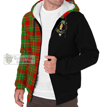 Callander Tartan Sherpa Hoodie with Family Crest and Half Of Me Style