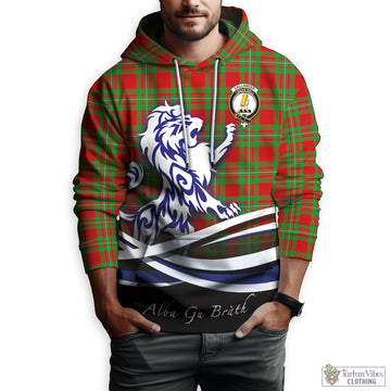 Callander Tartan Hoodie with Alba Gu Brath Regal Lion Emblem