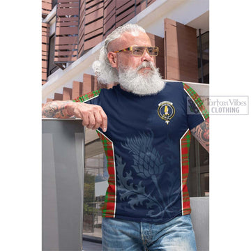 Callander Tartan Cotton T-shirt with Family Crest and Scottish Thistle Vibes Sport Style