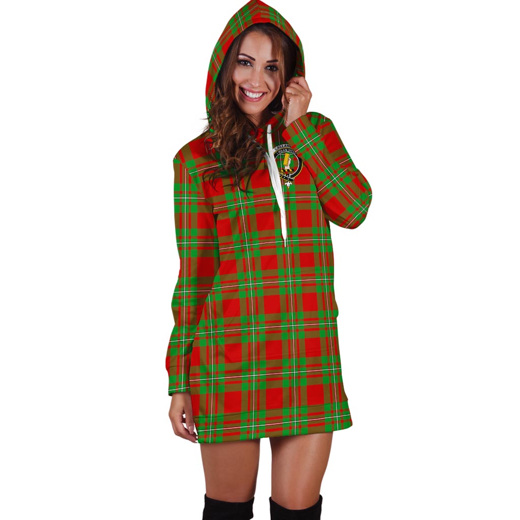 Callander Tartan Hoodie Dress with Family Crest - Tartan Vibes Clothing