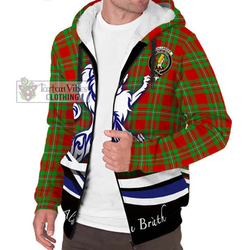 Callander Tartan Sherpa Hoodie with Alba Gu Brath Regal Lion Emblem