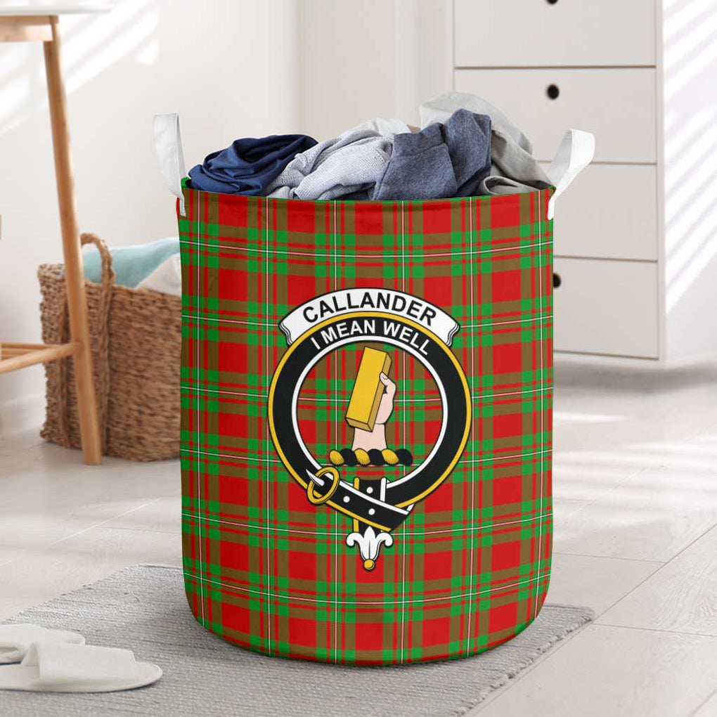 Callander Tartan Laundry Basket with Family Crest One Size - Tartanvibesclothing Shop