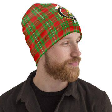 Callander Modern Tartan Beanies Hat with Family Crest