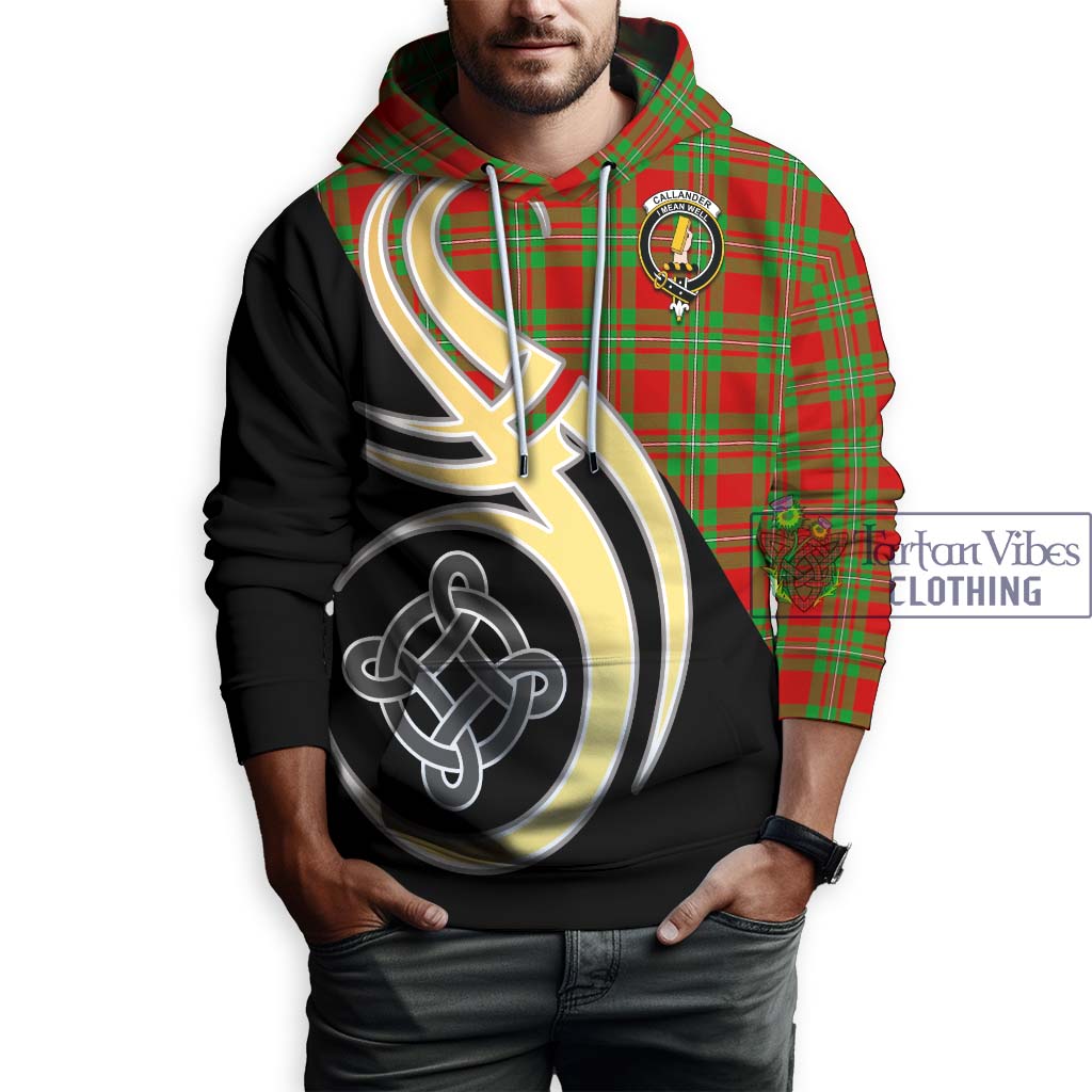 Callander Tartan Hoodie with Family Crest and Celtic Symbol Style Zip Hoodie - Tartan Vibes Clothing