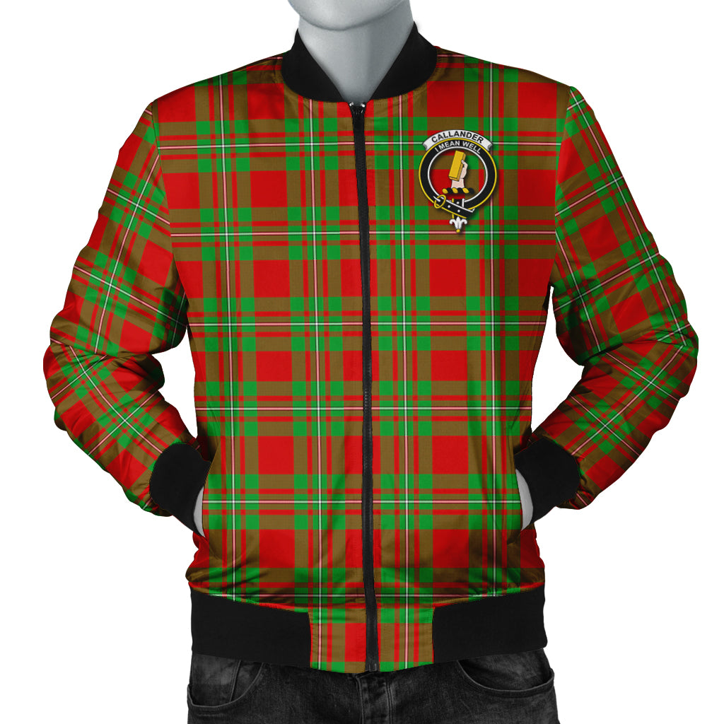 Callander Modern Tartan Bomber Jacket with Family Crest Unisex