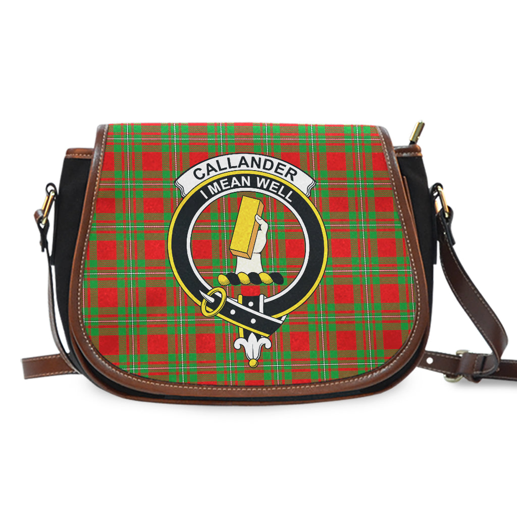 Callander Tartan Saddle Bag with Family Crest - Tartan Vibes Clothing