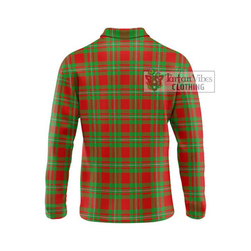 Callander Tartan Long Sleeve Polo Shirt with Family Crest DNA In Me Style