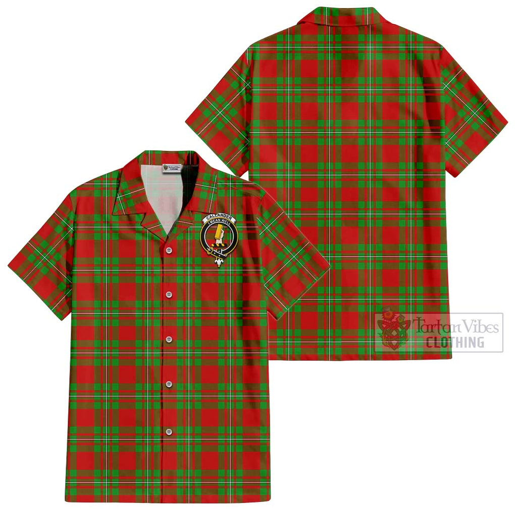 Callander Tartan Cotton Hawaiian Shirt with Family Crest Kid - Tartan Vibes Clothing