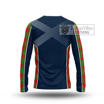 Callander Tartan Long Sleeve T-Shirt with Family Crest and Lion Rampant Vibes Sport Style